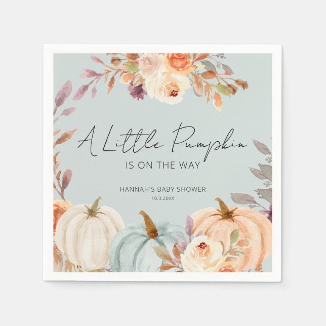 Guardanapo De Papel Um Pequeno Pumpkin está no caminho do Chá de frald (Frente)