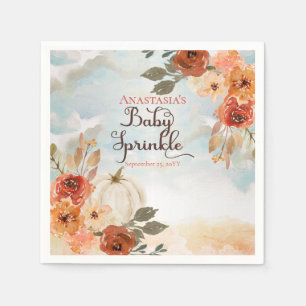 Guardanapo De Papel Um Pequeno Pumpkin Floral Girl Sprinkle