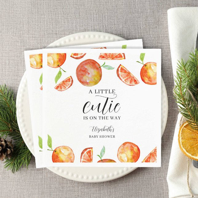 Guardanapo De Papel Um pequeno truque no caminho Chá de fraldas laranj (Criador carregado)