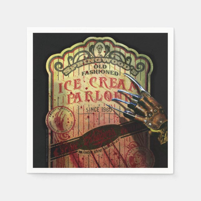 Guardanapo De Papel Um pesadelo na Elm Street | Sorvete de Springwood (Frente)