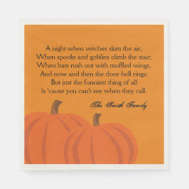 Guardanapo De Papel Um Poema de Halloween
