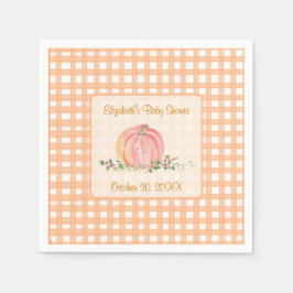 Guardanapo De Papel Um Pouco De Abóbora Está A Caminho Do Chá de frald