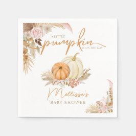 Guardanapo De Papel Um Pouco De Abóbora Está A Caminho Do outono De Bo