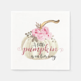 Guardanapo De Papel Um Pouco De Pumpkin Aquarela Rosa