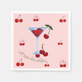 Guardanapo De Papel Um Pouco Mais Velho Aniversário Cherrytini