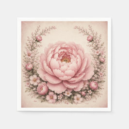 Guardanapo De Papel Um Primeiro Aniversário Floral Pequeno Amigo
