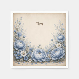 Guardanapo De Papel Um Primeiro Aniversário Floral Pequeno Amigo