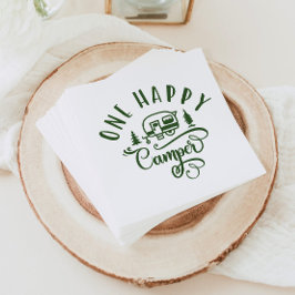 Guardanapo De Papel Um primeiro aniversario verde minimalista e feliz