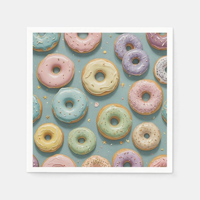 Guardanapo De Papel Um Sonho de Rosquinha de Pastel Whimsical (Frente)