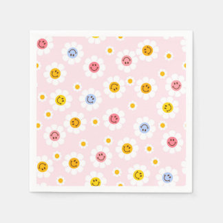 Guardanapo De Papel Um Sorriso Primeiro Aniversário Daisy Pastel Girls