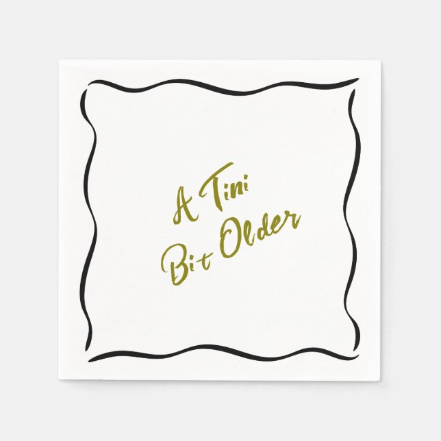 Guardanapo De Papel Um Tini Bit Antigo Aniversário (Frente)