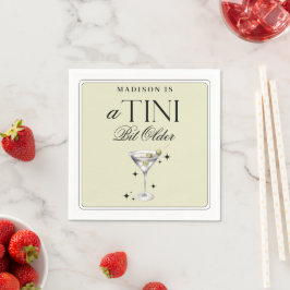 Guardanapo De Papel Um Tini Bit Antigo Martini Olive Birday