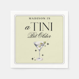 Guardanapo De Papel Um Tini Bit Antigo Martini Olive Birday