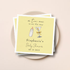 Guardanapo De Papel Um Tini No Caminho Chá de fraldas Amarelo Martini