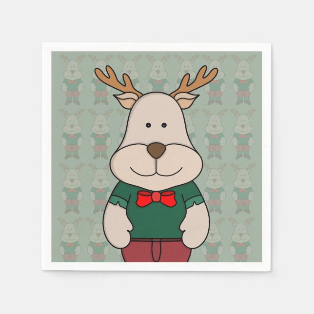 Guardanapo De Papel Um veado fofo (Frente)