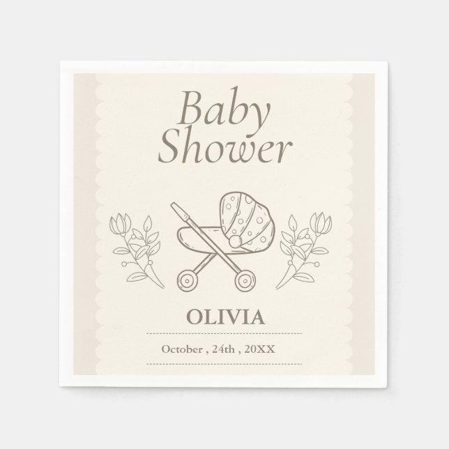 Guardanapo De Papel Uma aventura de carrinho | Gênero Bebê neutro (Frente)