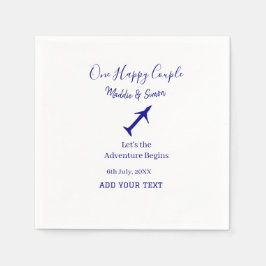 Guardanapo De Papel Uma aventura de vamos feliz começa a co-casamento