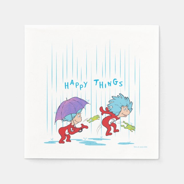 Guardanapo De Papel Uma Coisa Duas Coisas Felizes (Frente)