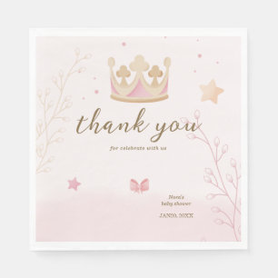 Guardanapo De Papel "Uma Coroa Para Princesa" Chá de fraldas De Sombra