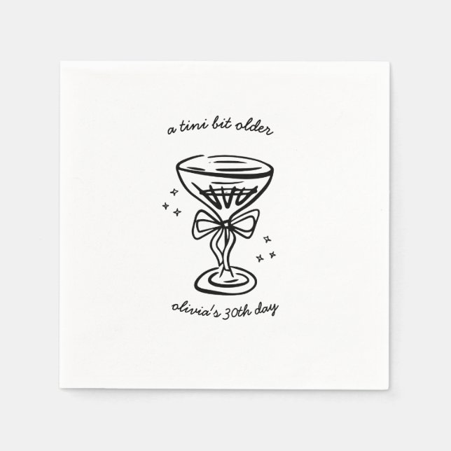 Guardanapo De Papel Uma Festa de aniversário Tini Bit Antiga (Frente)