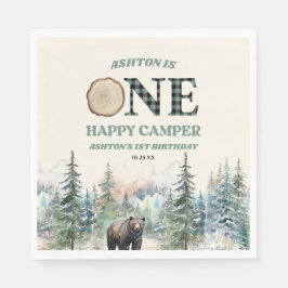 Guardanapo De Papel Uma festa de primeiro aniversario de Urso de Campa