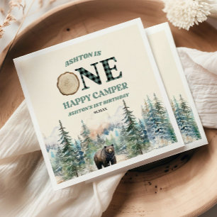 Guardanapo De Papel Uma festa de primeiro aniversario de Urso de Campa