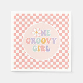 Guardanapo De Papel Uma garota muito fixe Pink Daisy Checker
