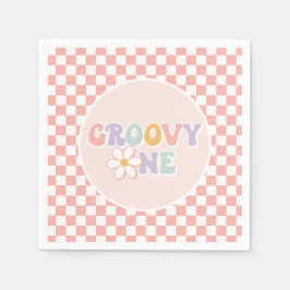 Guardanapo De Papel Uma garota muito fixe Pink Daisy Checker