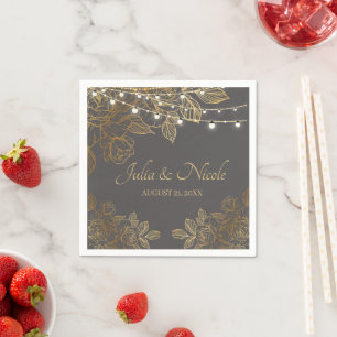 Guardanapo De Papel "Uma História Do Amor Desdobra-Se: Nosso Casamento