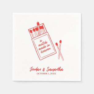 Guardanapo De Papel Uma Matriz Feita no Paraíso Vermelho Personalizado
