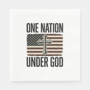 Guardanapo De Papel Uma Nação Sob Deus Cruz Patriótica