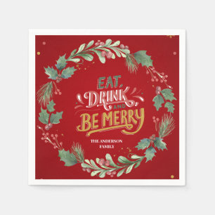 Guardanapo De Papel "Uma Noite de Alegria: Bacia Corporativa de Natal"
