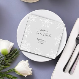 Guardanapo De Papel Uma pequena Cinza de Chá de fraldas com Floco de N