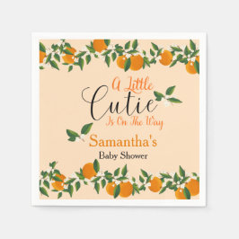 Guardanapo De Papel Uma Pequena Cutie No Caminho Do Chá de fraldas Lar