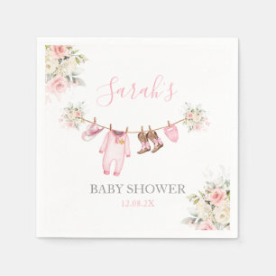 Guardanapo De Papel Uma pequena menina de churrasco Baby Shower