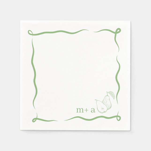 Guardanapo De Papel Uma pera Perfeita - Napkin (Frente)