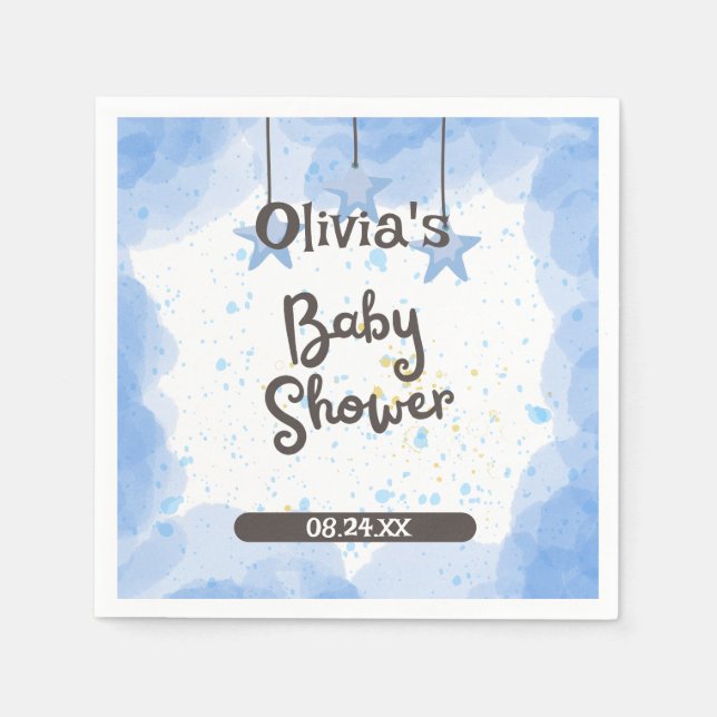 Guardanapo De Papel Uma Ponta do Sol: Aquarela Personalizada (Frente)