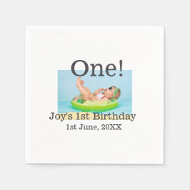 Guardanapo De Papel Uma primeira foto de aniversário, data de adição m