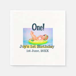 Guardanapo De Papel Uma primeira foto de aniversário, data de adição m