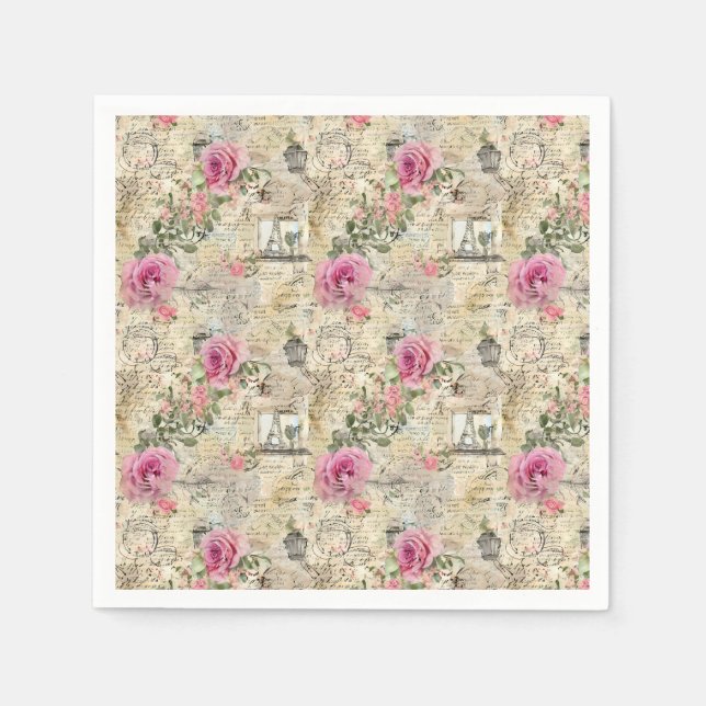 Guardanapo De Papel Uma Série de Design de Efêmeras Francesas 1 (Frente)