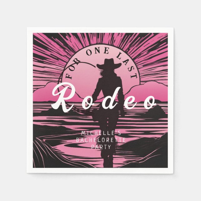 Guardanapo De Papel Uma última Bachelorette Rodeo (Frente)