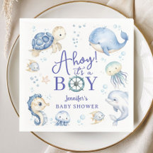 Under The Sea Ahoy It's A Boy Ocean Baby Shower