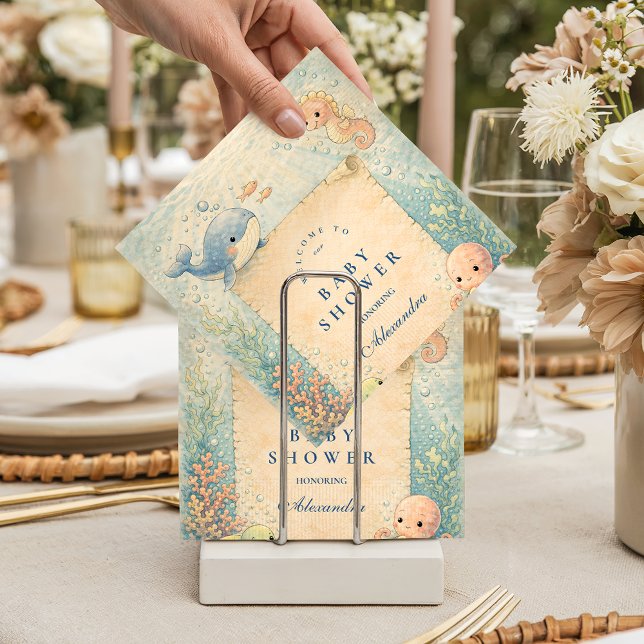 Guardanapo De Papel Under the Sea Storybook Baby Shower (Criador carregado)