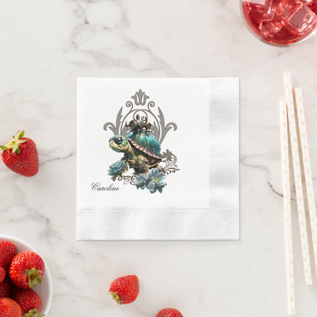 Guardanapo De Papel Única tartaruga-galinha. (Insitu)