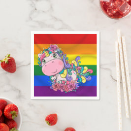 Guardanapo De Papel Unicon feliz aniversário Napkins