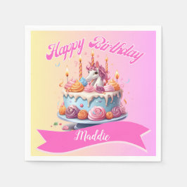 Guardanapo De Papel Unicorn 5th Birthday Napkins