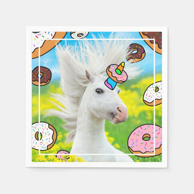 Guardanapo De Papel Unicorn com Rosquinha (Frente)