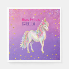 Guardanapo De Papel Unicorn Glitter Girls Birthday