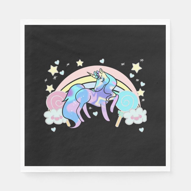 Guardanapo De Papel Unicorn LOVE (Frente)