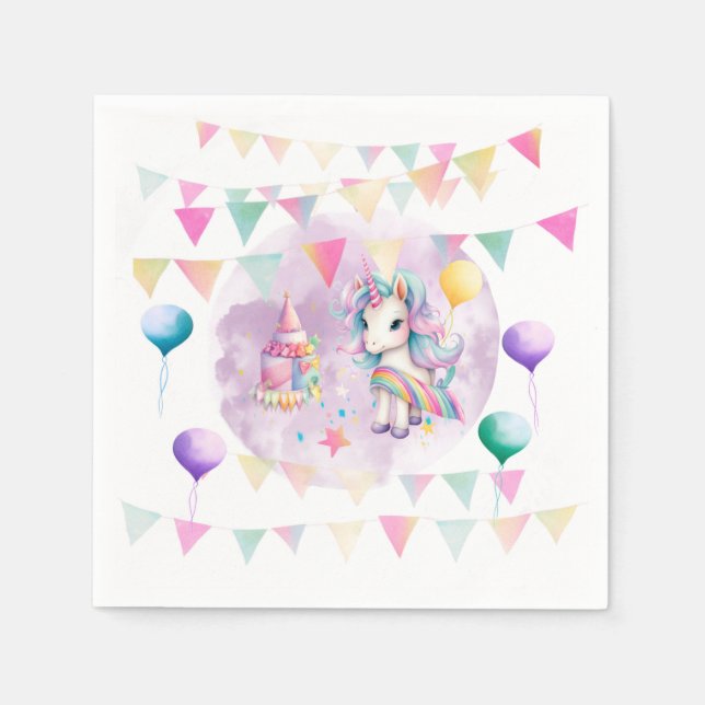Guardanapo De Papel Unicorn Magic Napkins (Frente)